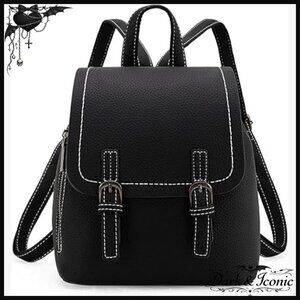 Vegan Leather Mini Backpack Purse Convertible Shoulder Bag Small Size